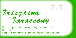 krisztina karacsony business card
